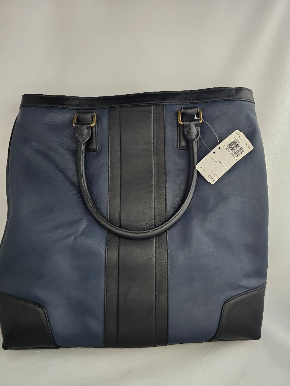 Coach Men's Tote Bag in Blue and Black Leather F71640. Brand New! - Picture 4 of 16